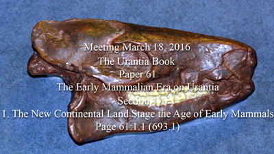 Paper 61 - The Early Mammalian Era on Urantia