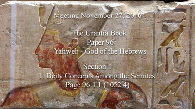Paper 96 - Yahweh - God of the Hebrews
