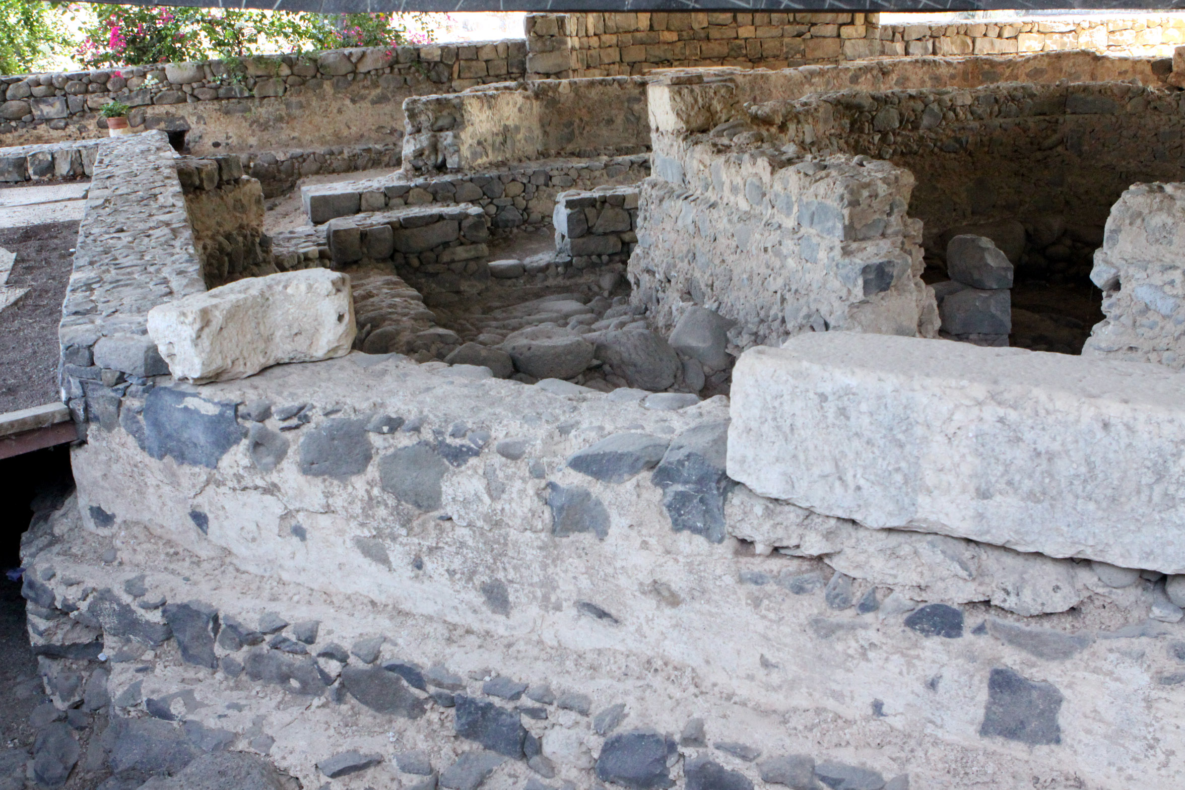 Peter's house (according to the tradition)
 Capernaum.
