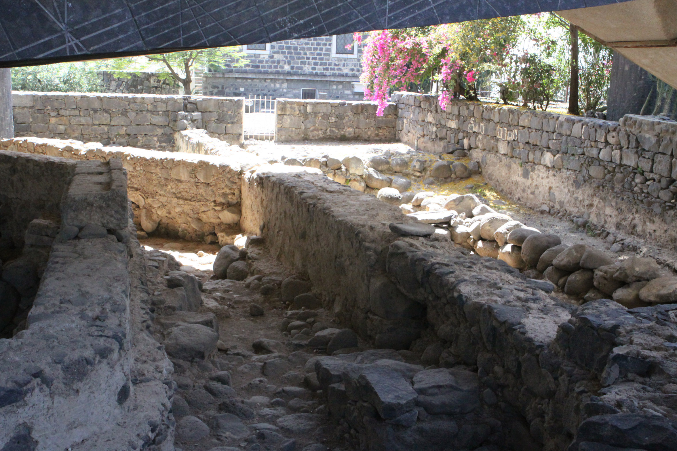 Peter's house (according to the tradition)
 Capernaum.