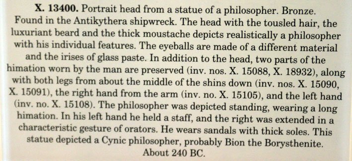  Cynic pholosopher probably Bion Brysthenite.