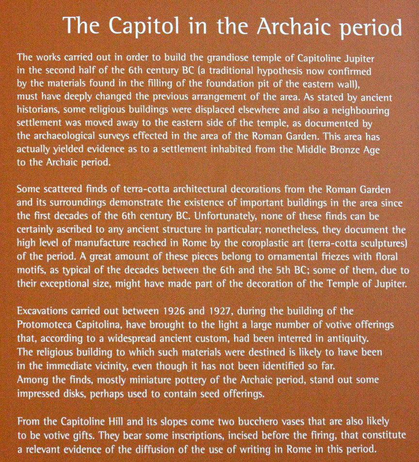 The Capital in the Archaic period.